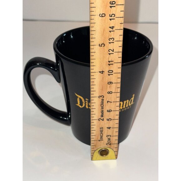 Disneyland Resort 50th Anniversary Black Ceramic Mug With Mickey Mouse & Gold Ac - Picture 6 of 6